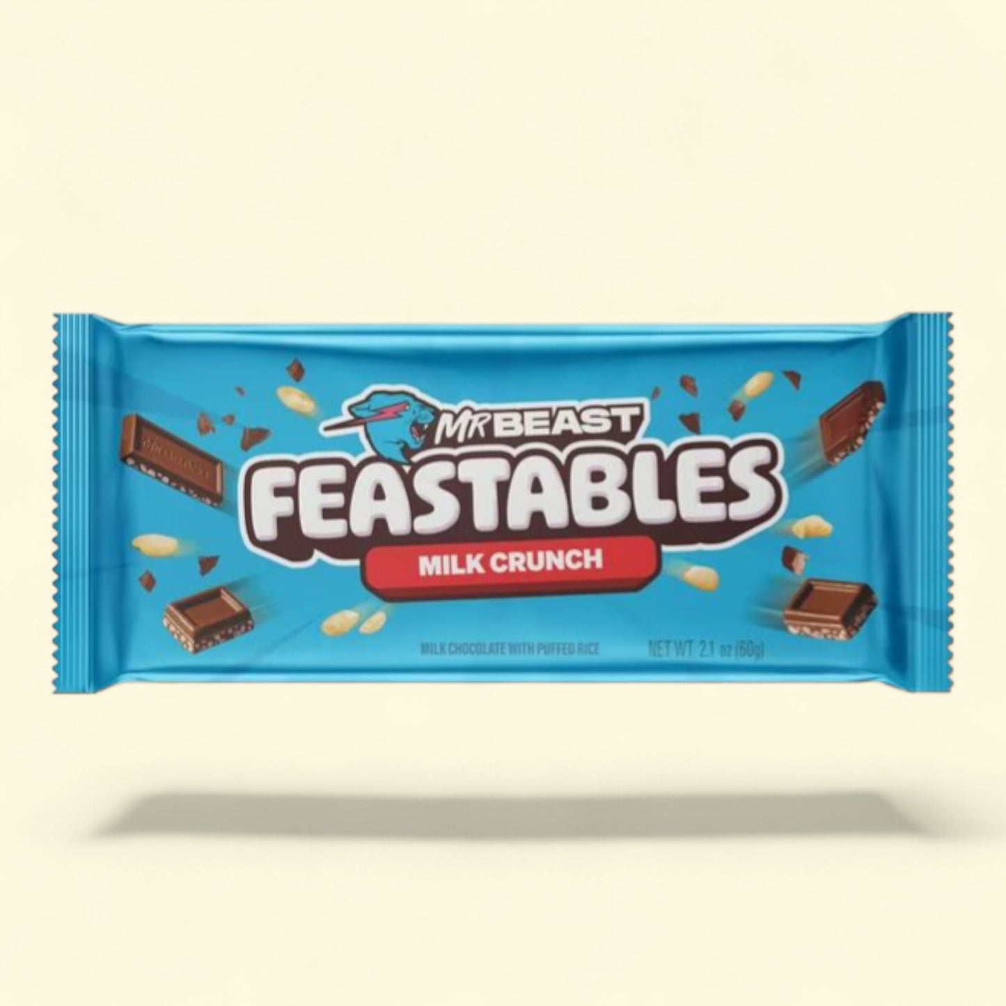 Feastables MrBeast Milk Chocolate Crunch Bar, 2.1 oz