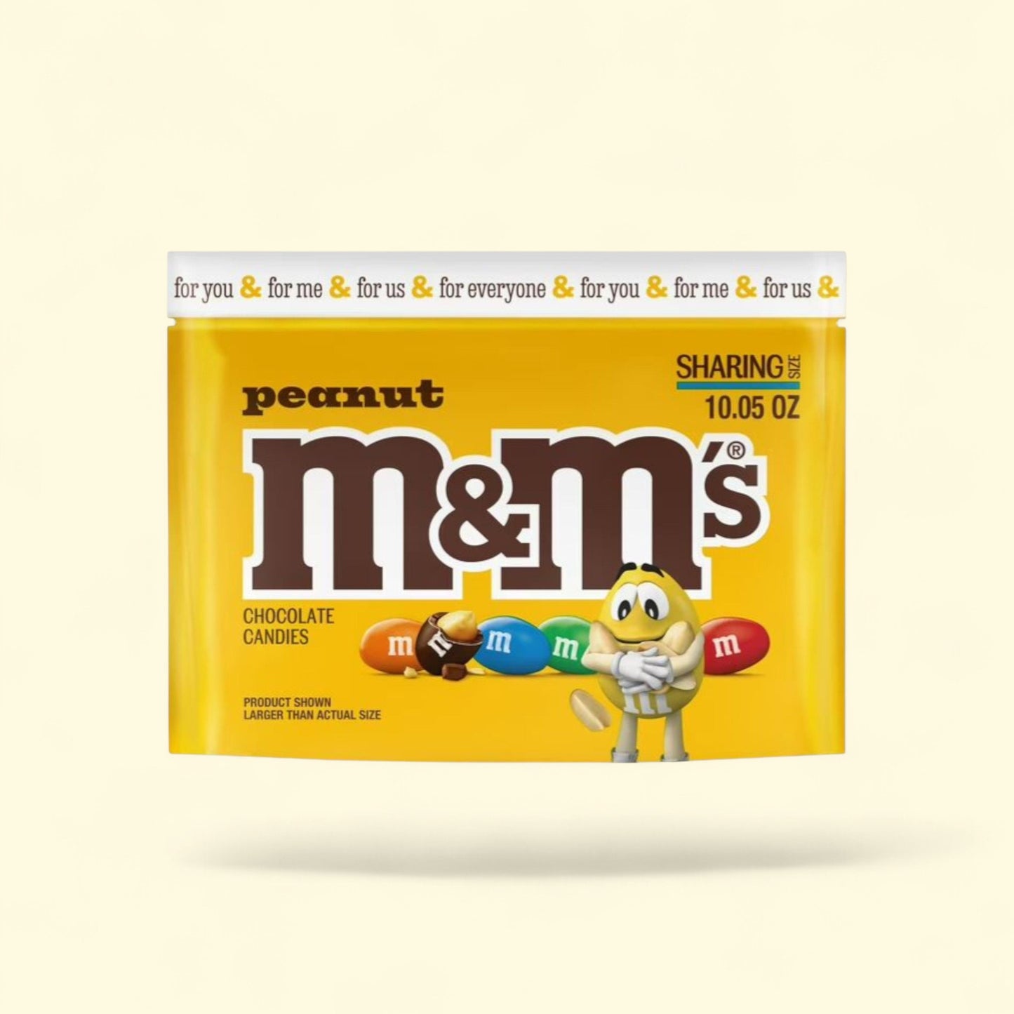 M&M's Peanut Milk Chocolate Candy, 10.05 oz — authentic US product shipped worldwide by Treatspree