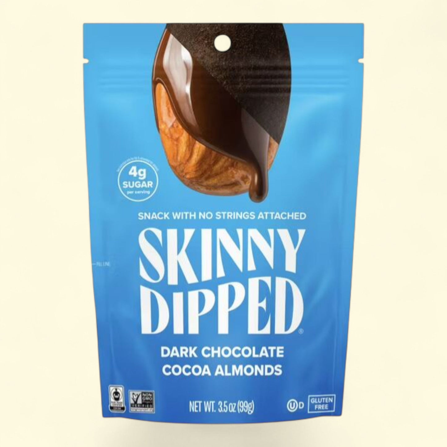 SkinnyDipped Dark Chocolate Cocoa Almonds, 3.5 oz
