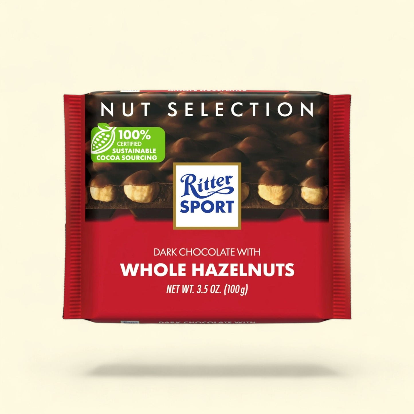 Ritter Sport Dark Chocolate Candy Bar with Whole Hazelnuts, 3.5oz — authentic US product shipped worldwide by Treatspree