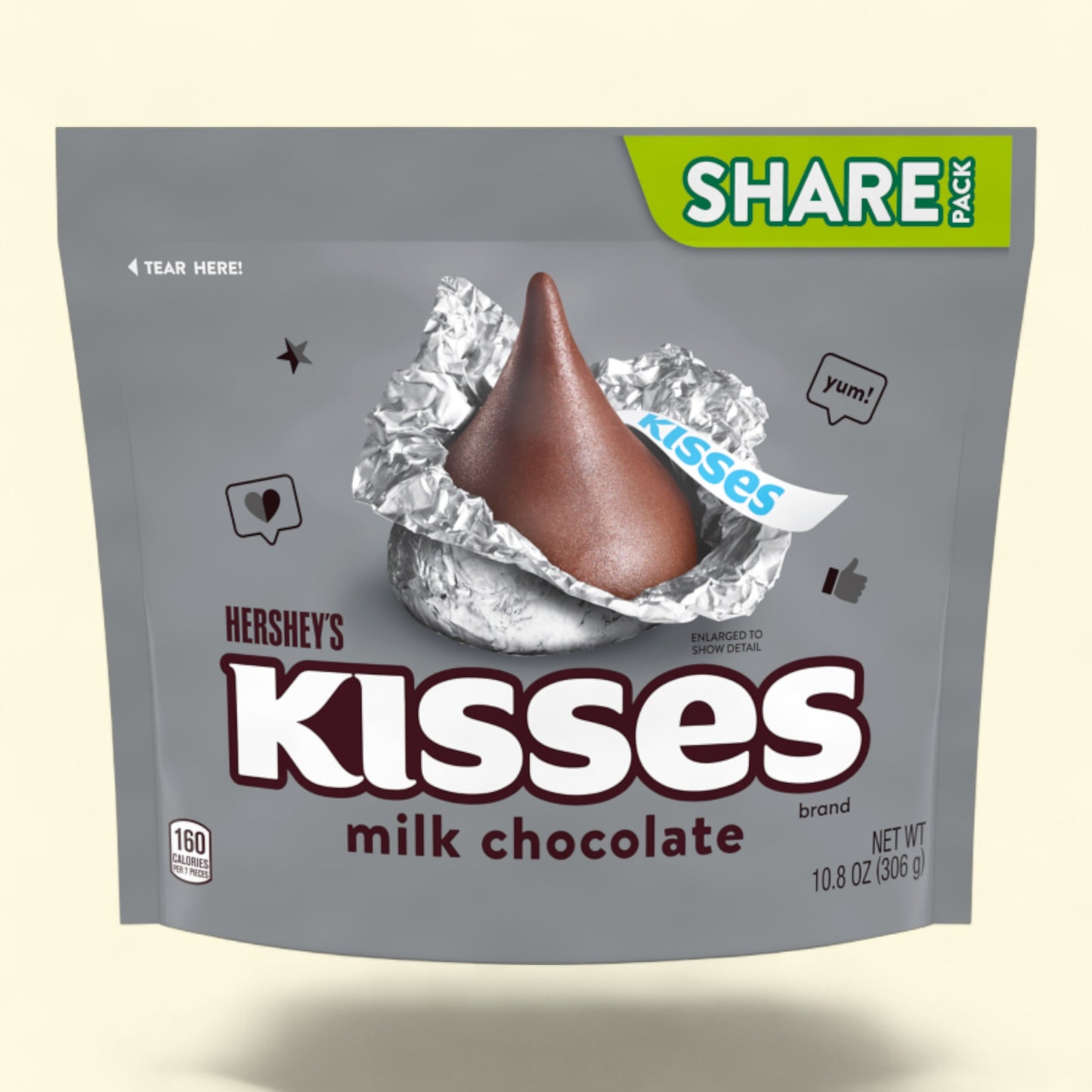 Hershey's Kisses, Milk Chocolate Candy, 10.8 oz