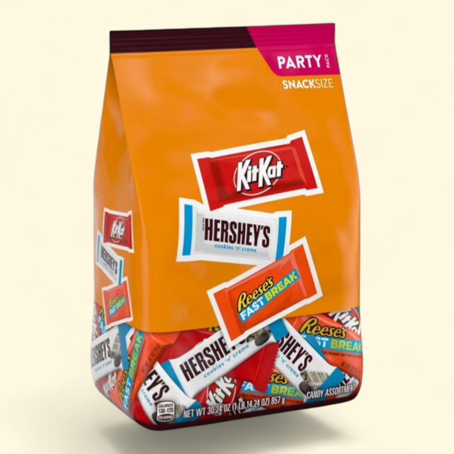 Hershey's, Kit Kat And Reese's Assorted Flavored Snack Size Candy, 30.24 oz