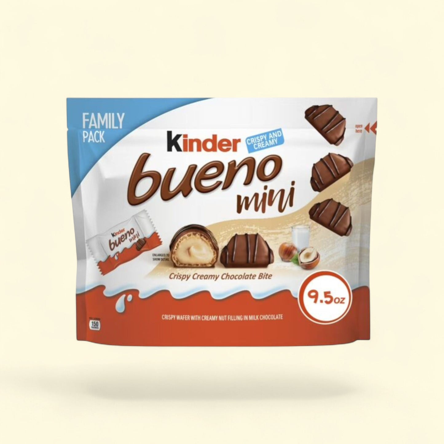 Kinder Bueno Mini, Milk Chocolate and Hazelnut Cream, 9.5 oz — authentic US product shipped worldwide by Treatspree