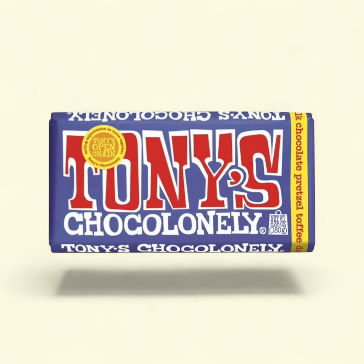 Tony's Chocolonely Dark Milk Chocolate Bar with Pretzel and Toffee,... — authentic US product shipped worldwide by Treatspree