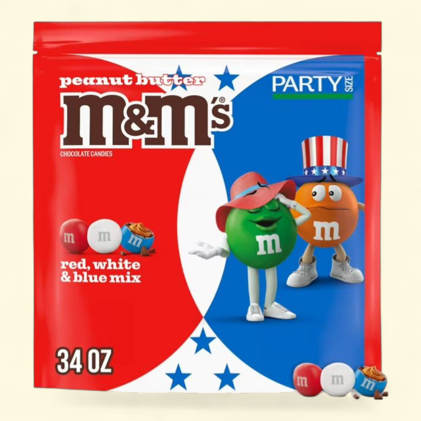 M&M's Peanut Butter Chocolate Candy, 34 oz