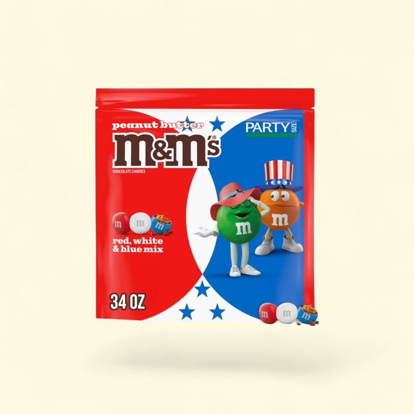 M&M's Peanut Butter Chocolate Candy, 34 oz — authentic US product shipped worldwide by Treatspree