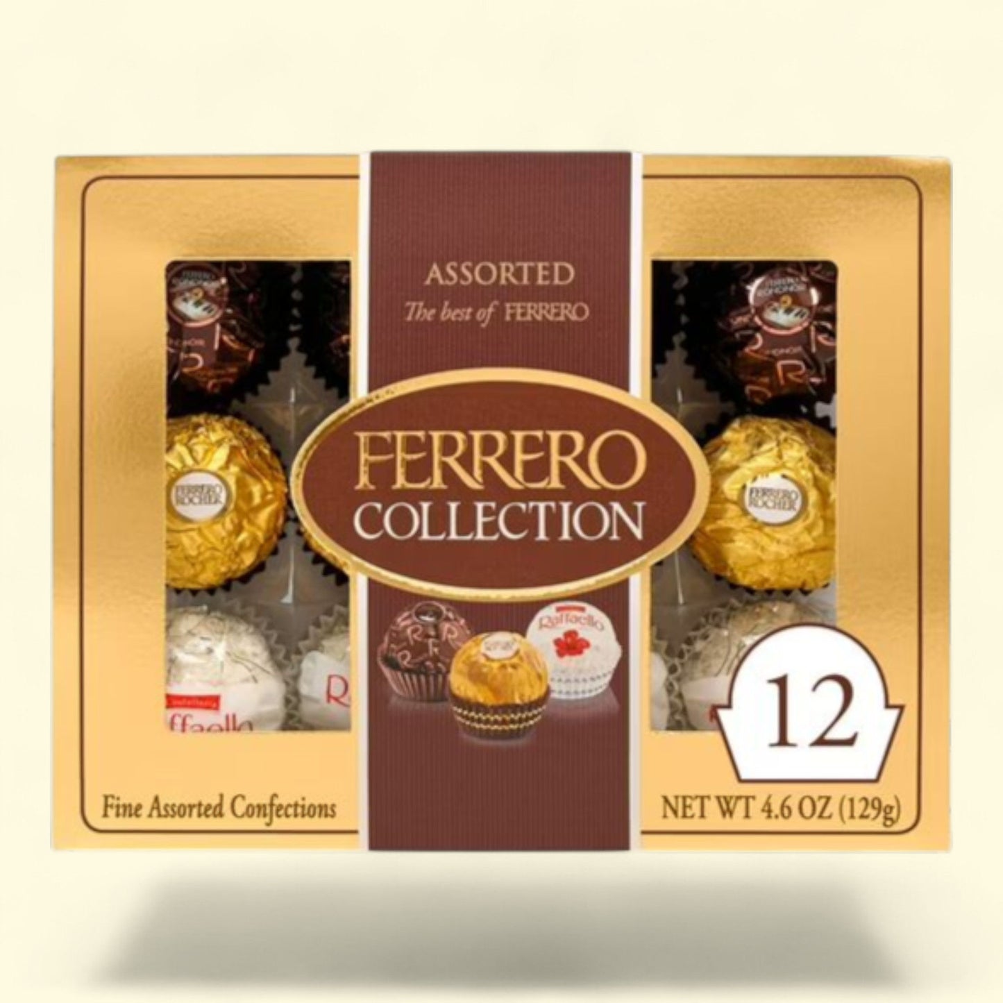 Ferrero Collection Premium Assorted Hazelnut Milk and Dark Chocolate and Coconut, 12 Count