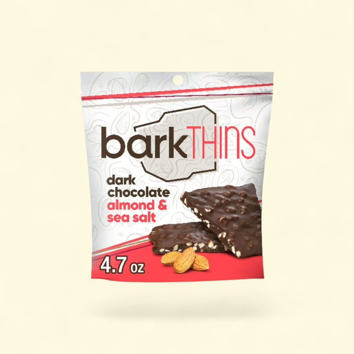 Barkthins Dark Chocolate Almond Sea Salt Snacking Chocolate, 4.7 oz — authentic US product shipped worldwide by Treatspree