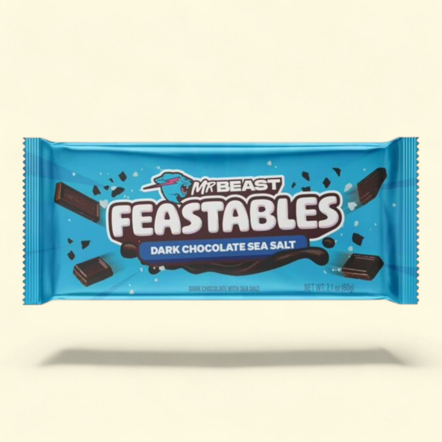 Feastables MrBeast Dark Chocolate Sea Salt Bar, 2.1 oz