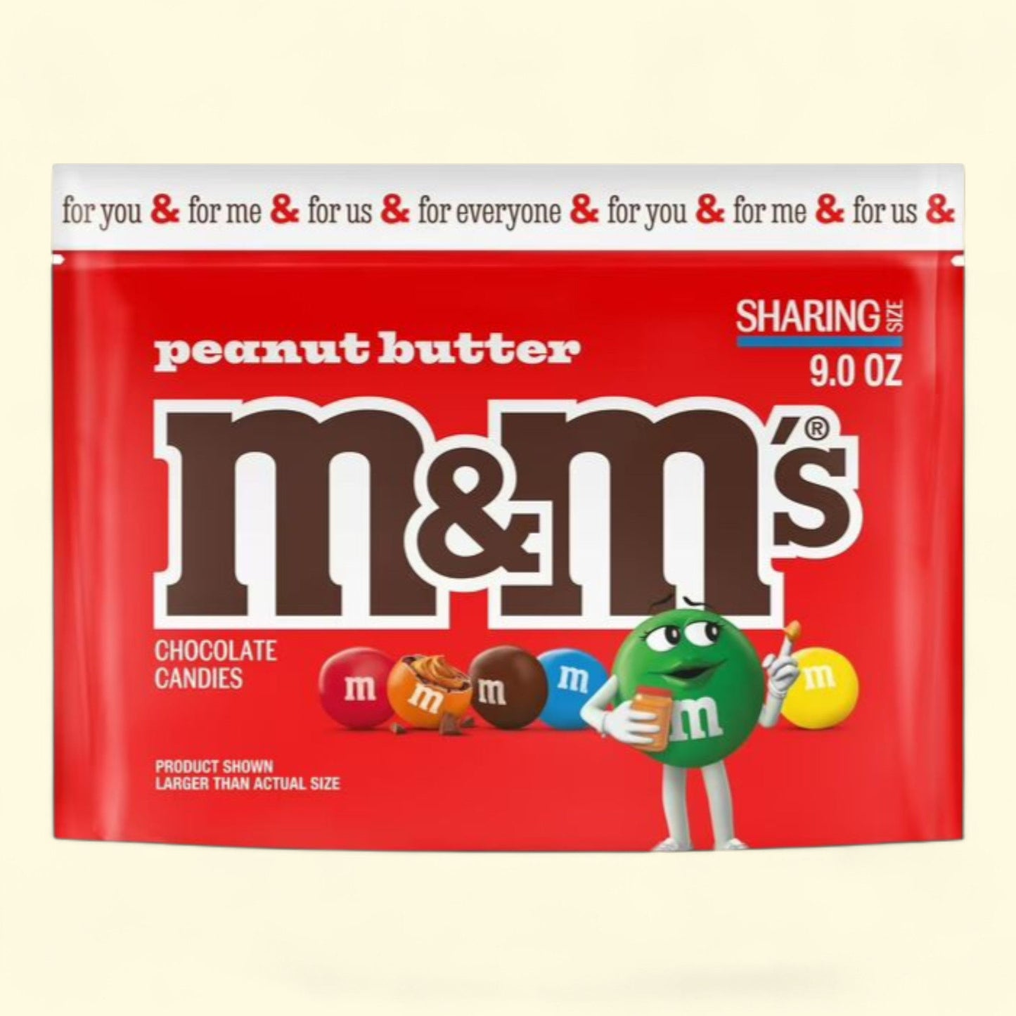 M&M's Peanut Butter Milk Chocolate Candy, Sharing Size - 9 oz