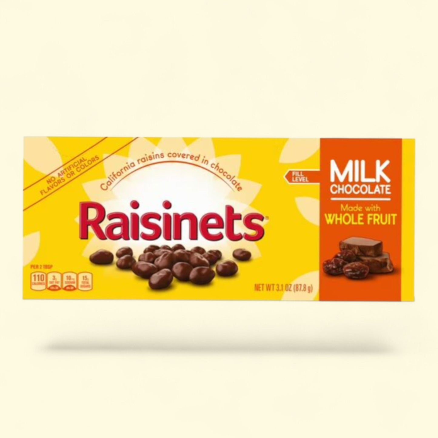 Raisinets Milk-Chocolate-Covered California Raisins, 3.1 oz