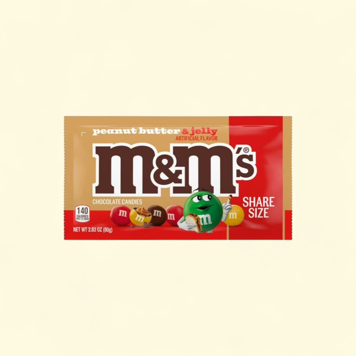 M&M's Peanut Butter & Jelly Candy, 2.83 oz — authentic US product shipped worldwide by Treatspree
