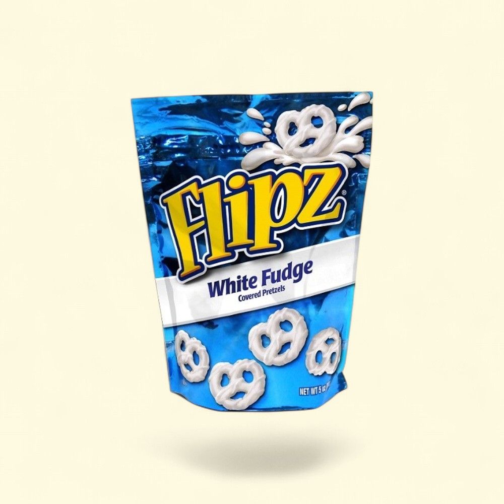 Flipz White Fudge Covered Pretzels, 5oz Bag — authentic US product shipped worldwide by Treatspree