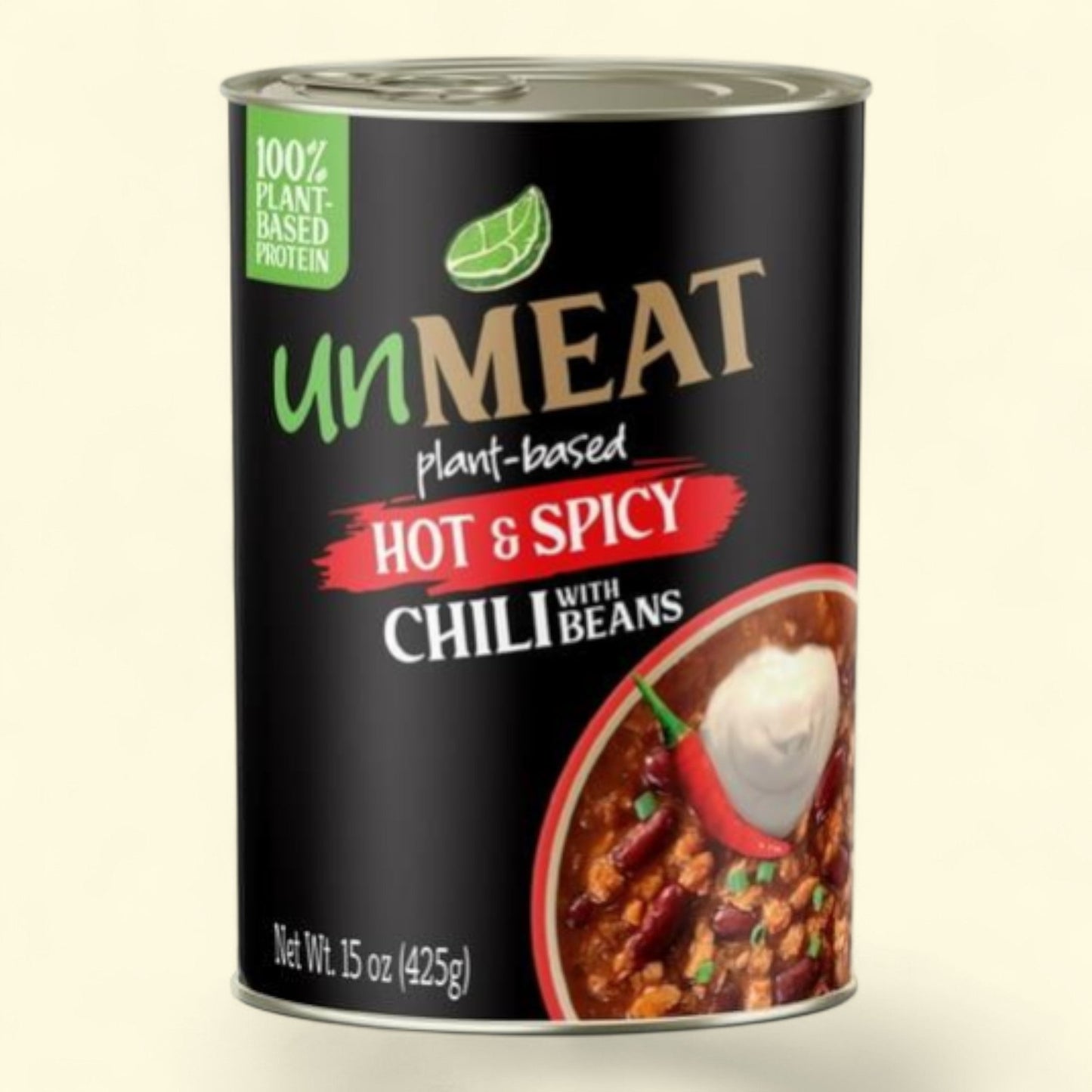 unMEAT Chili with Beans Hot & Spicy, 15 oz