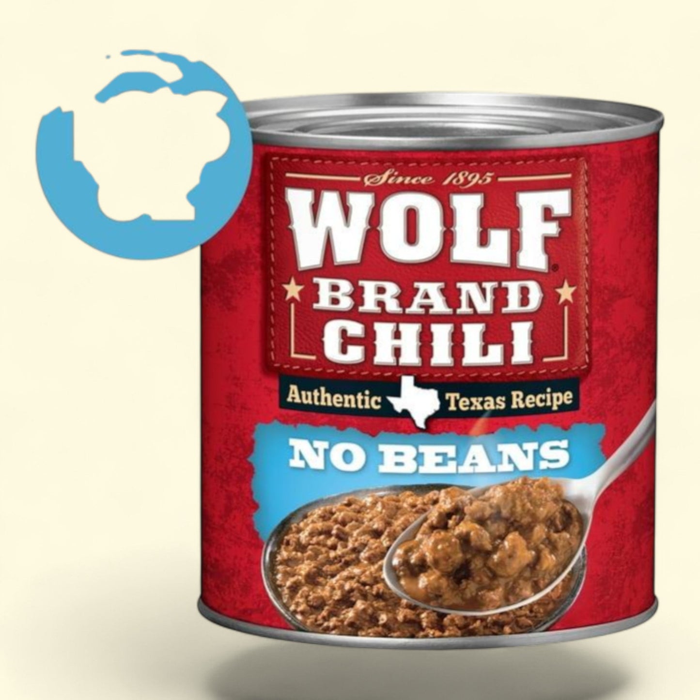 WOLF BRAND Chili No Beans, 106 oz