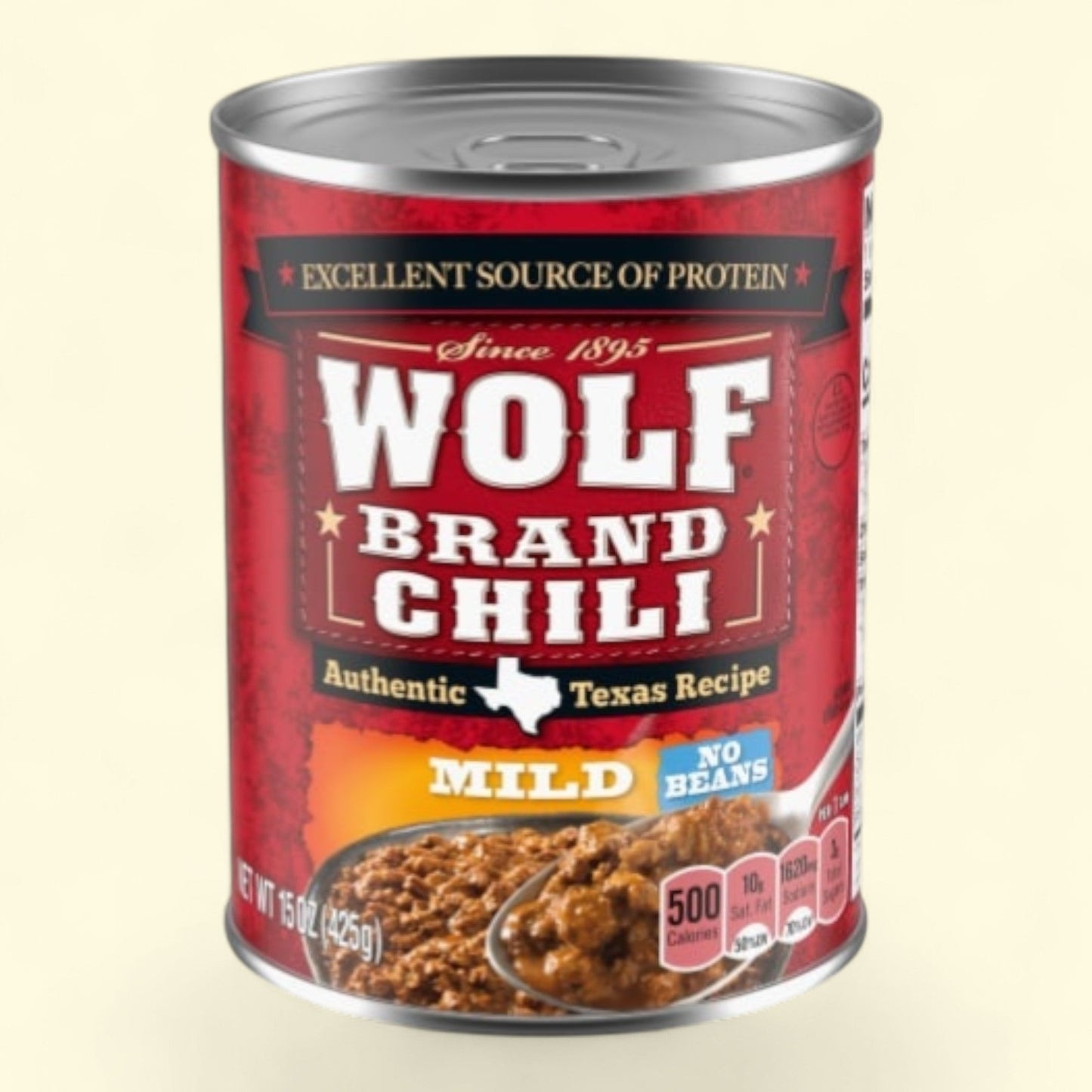 Wolf Brand Mild Chili, Without Beans, 15 oz — authentic US product shipped worldwide by Treatspree