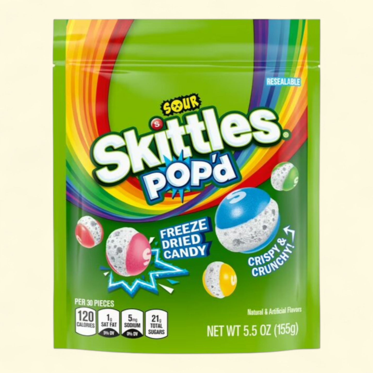 Skittles Pop'D Sour Candy, 5.5 oz