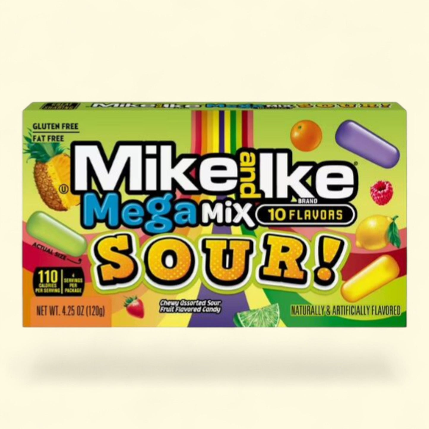 Mike and Ike Mega Mix SOUR! Chewy Candy, 4.25 Ounce — authentic US product shipped worldwide by Treatspree