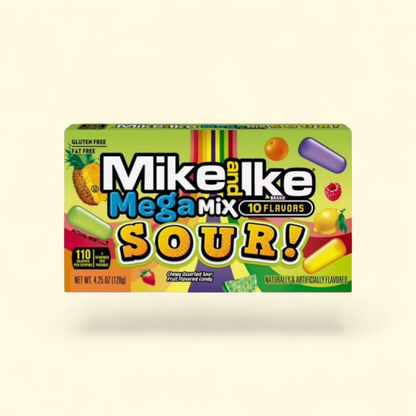 Mike and Ike Mega Mix SOUR! Chewy Candy, 4.25 Ounce — authentic US product shipped worldwide by Treatspree
