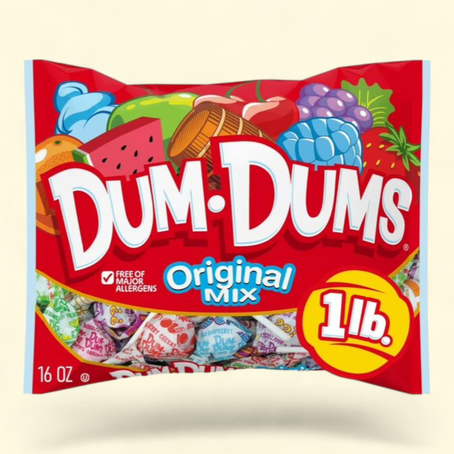 Dum Dums Lollipop Suckers, Original Mix, 16oz