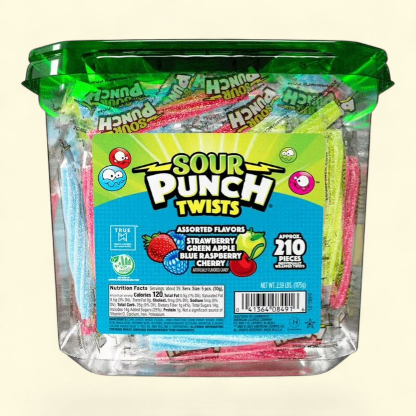 Sour Punch Twists, pot de 1,18 kg