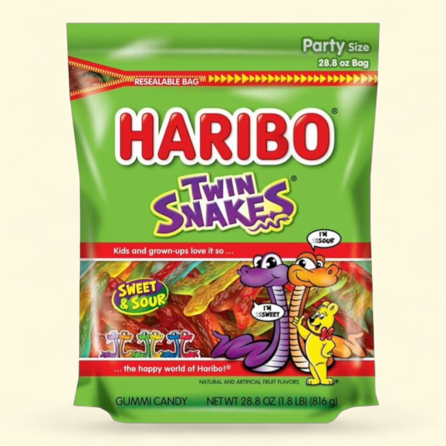 Bonbons gélifiés Twin Snakes de HARIBO, 810 g