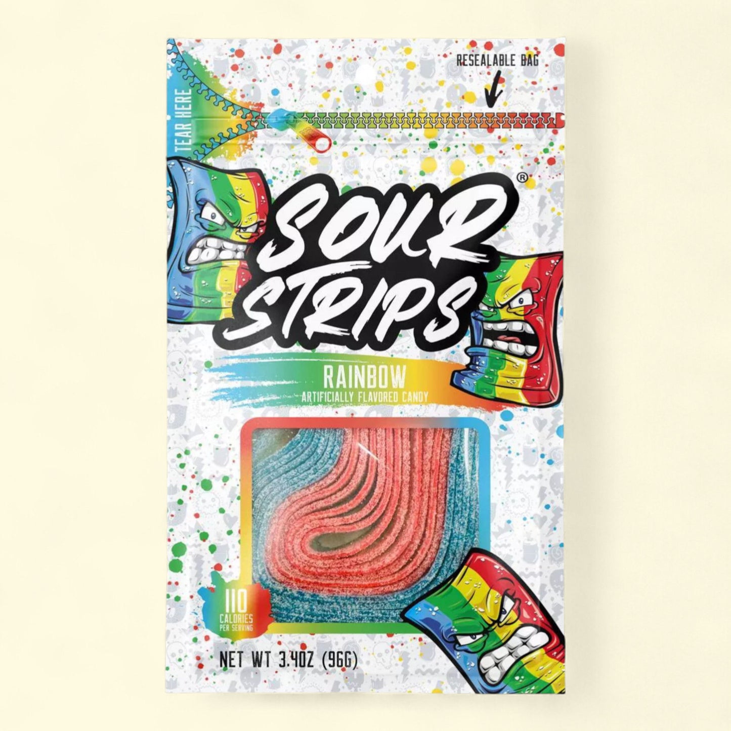 Bonbons acidulés arc-en-ciel, 96 g