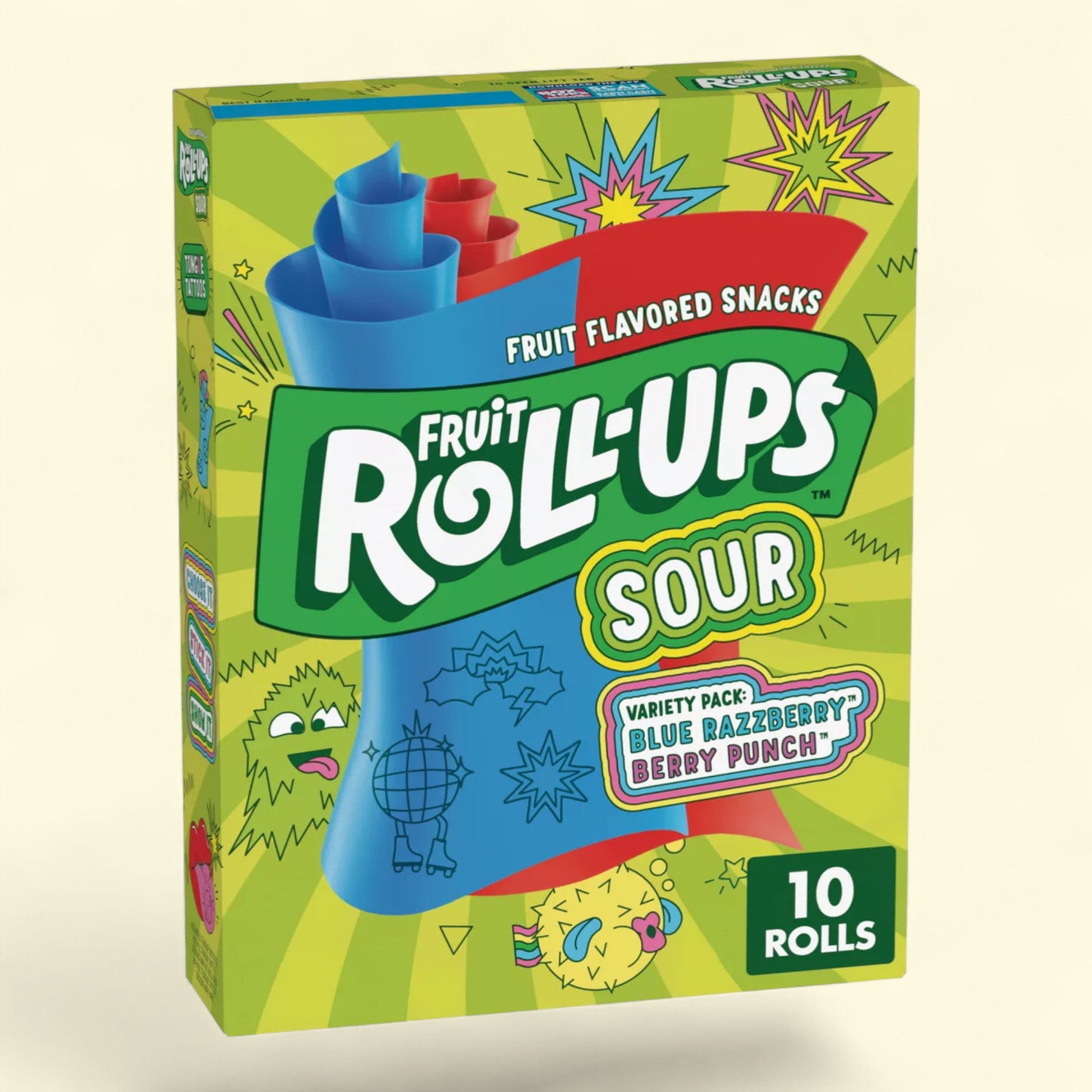 Fruit Rollups acidulés, 140 g / 10 pièces