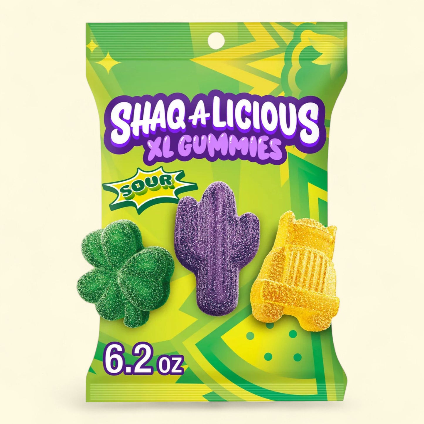 SHAQ-A-LICIOUS Sour Gummies, 6.2oz — authentic US product shipped worldwide by Treatspree