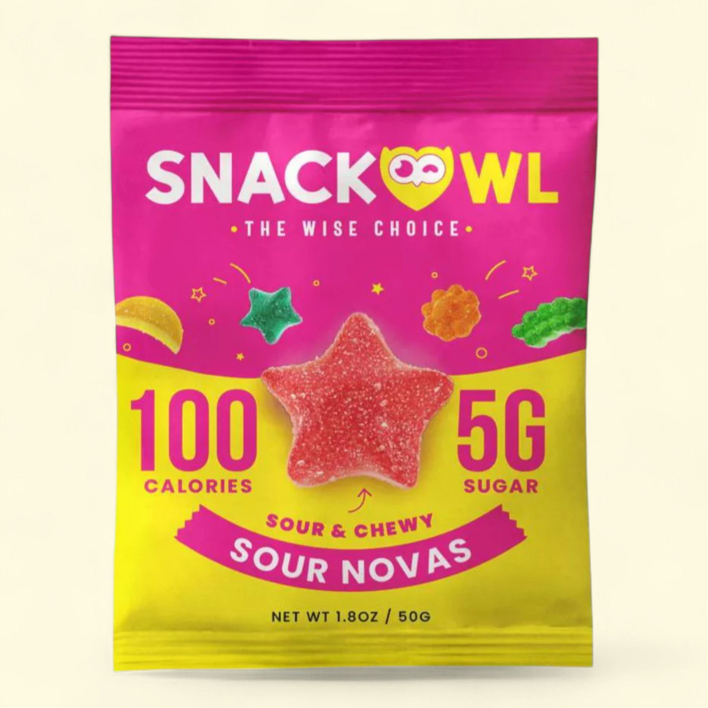 Snack Owl Candy Sour Novas, 1.8oz — authentic US product shipped worldwide by Treatspree