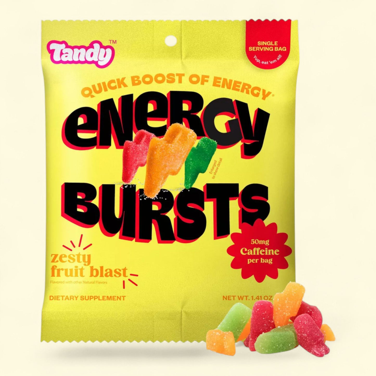 Tandy Energy Bursts Gummy Supplement, 1.41oz — authentic US product shipped worldwide by Treatspree
