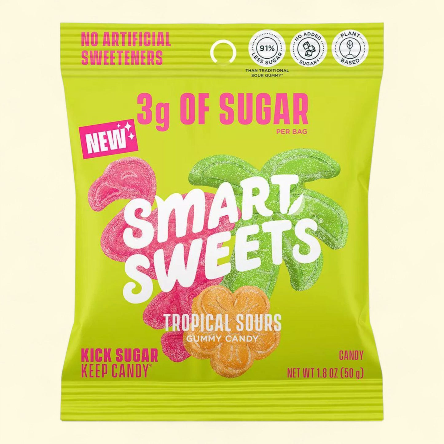 Bonbons gélifiés acidulés « Tropical Sours » de SmartSweets, 51 g