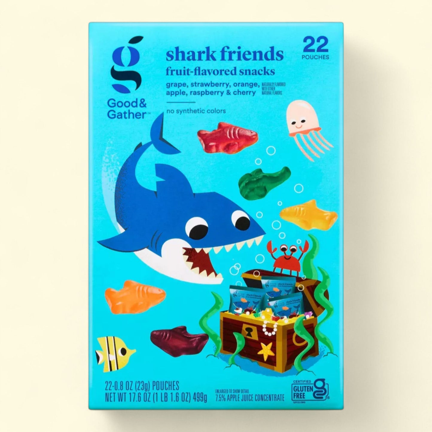 Good & Gather, Snacks aux fruits « Shark Friends », 500 g / 22 pièces