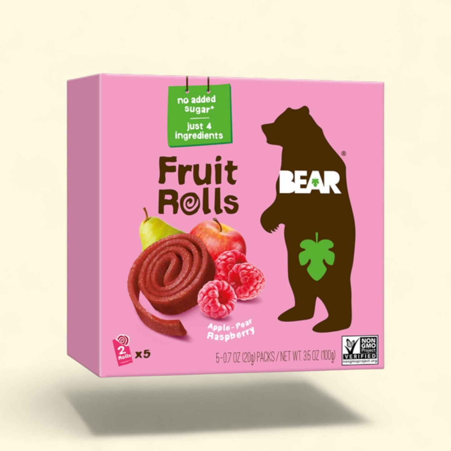 BEAR Raspberry Fruit Rolls, 5ct/3.5oz — authentic US product shipped worldwide by Treatspree