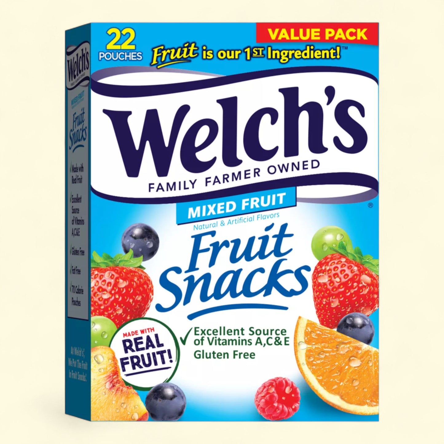 Welch's Fruit Snacks Mixed Fruit, 17.6oz/22ct