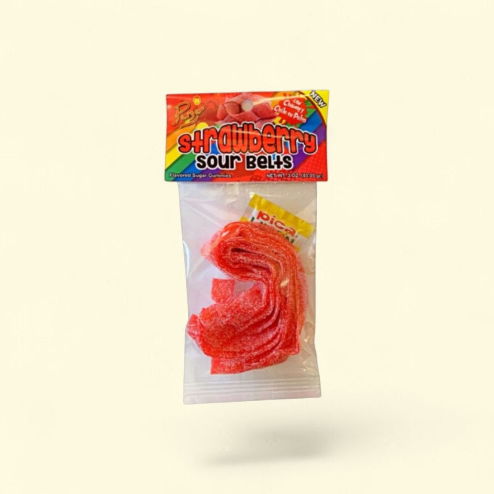 Parga Strawberry Sour Belts - 2.25oz US Candy — authentic US product shipped worldwide by Treatspree