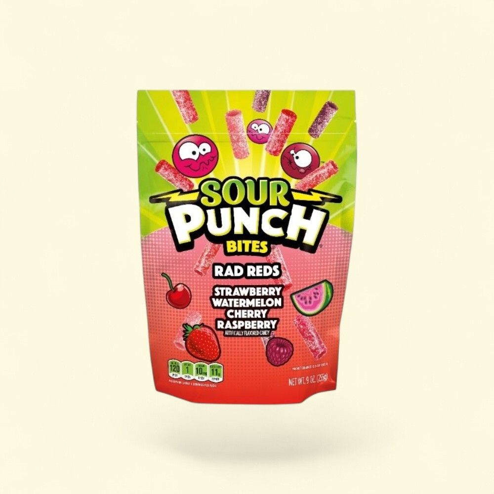 Sour Punch Rad Reds Bites Candy, 9oz — authentic US product shipped worldwide by Treatspree