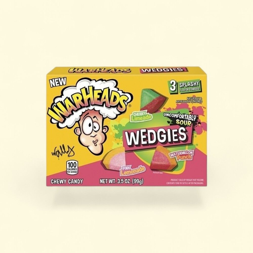 Warheads Wedgies Sour Candy Theater Box 3.5oz — authentic US product shipped worldwide by Treatspree