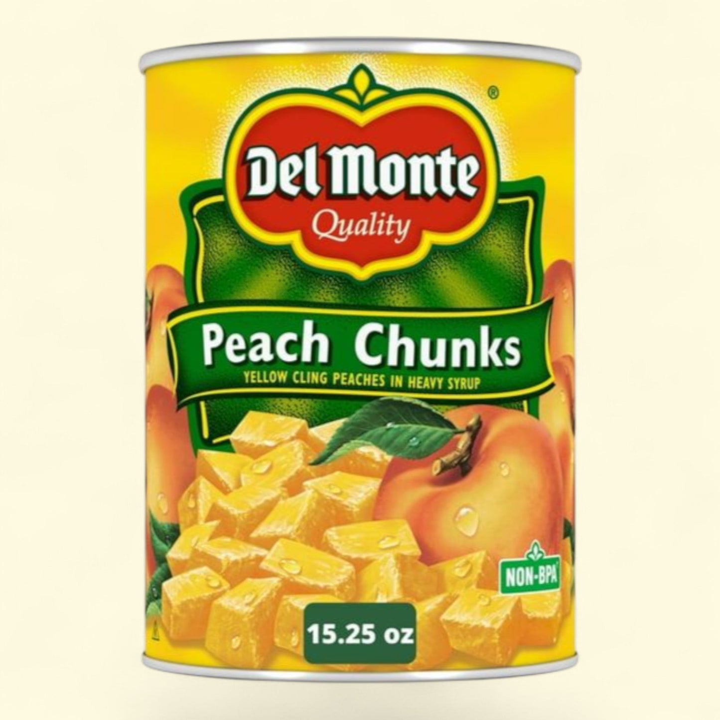 Del Monte Yellow Cling Peach Chunks, 15.25 oz Can