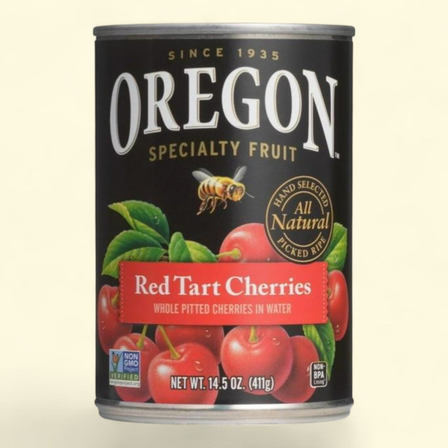 Cerises rouges acidulées Oregon Fruit au naturel, boîte de 410 g
