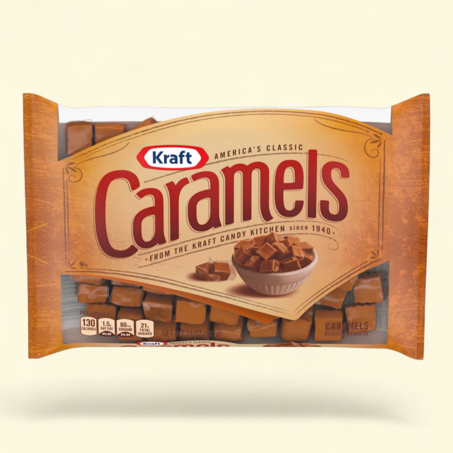 Caramels Kraft, emballés individuellement, 312 g