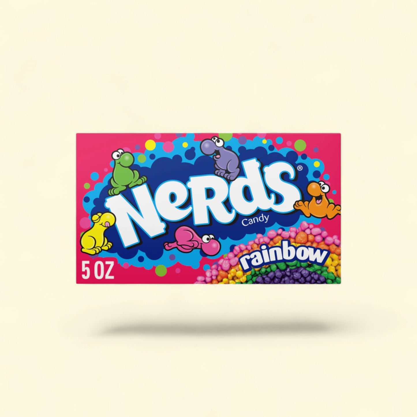 NERDS Rainbow Crunchy Candy, Theater Box, 5 oz — authentic US product shipped worldwide by Treatspree