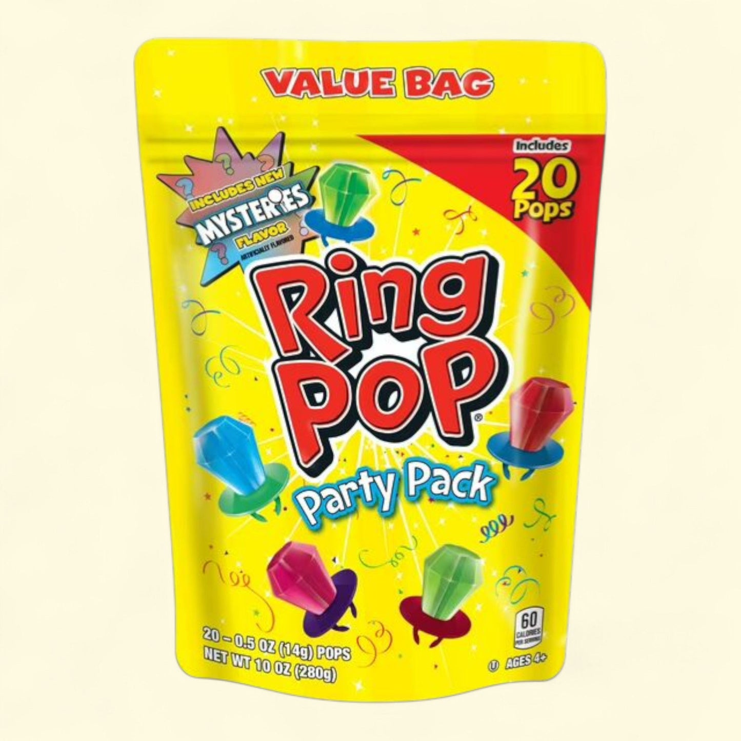 Ring Pop, Assorted Flavor, 10 oz, 20 Count