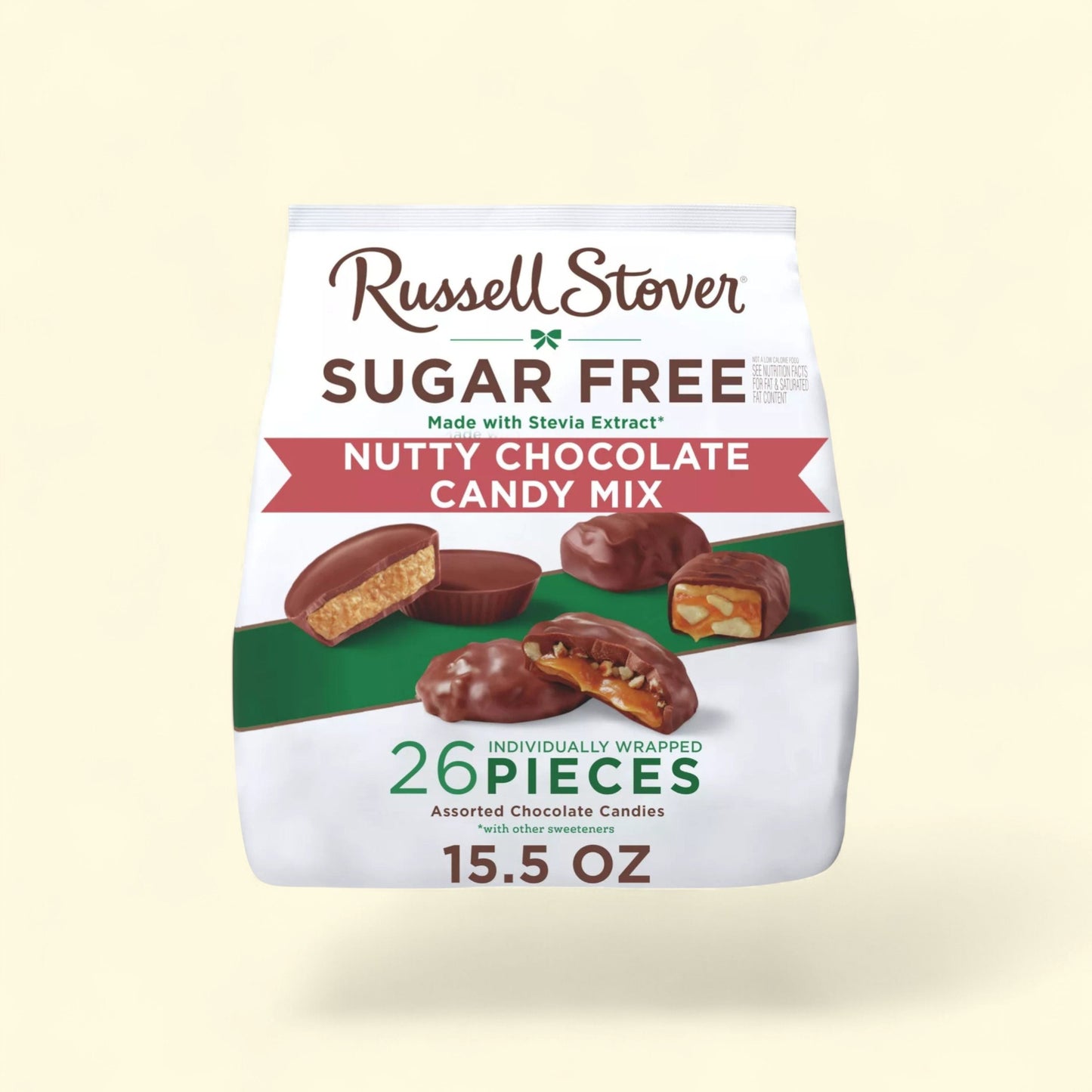 Russell Stover Sugar Free Candy Nutty Chocolate Candy Mix, 15.5oz — authentic US product shipped worldwide by Treatspree