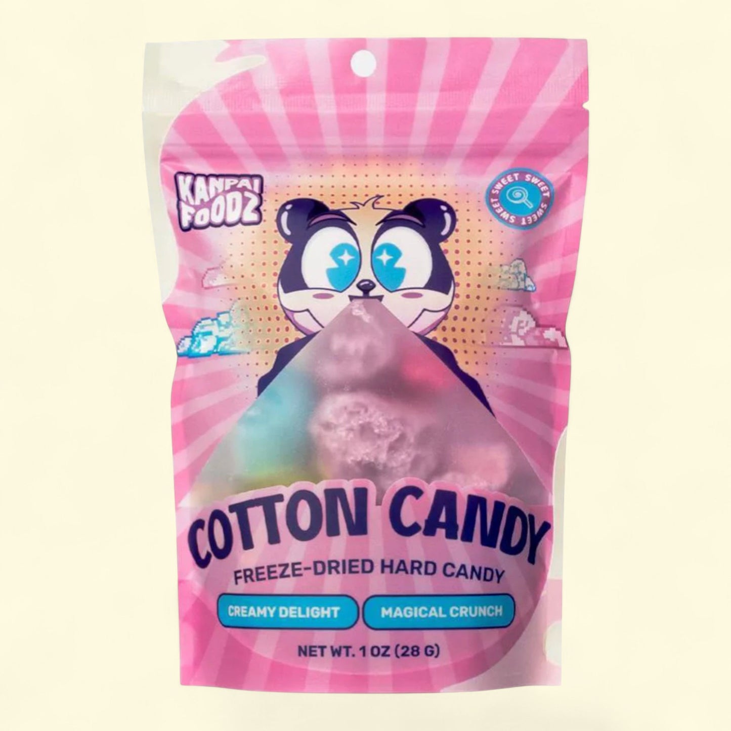 Kanpai Foodz Freeze Dried Candy, Cotton Candy, 1oz