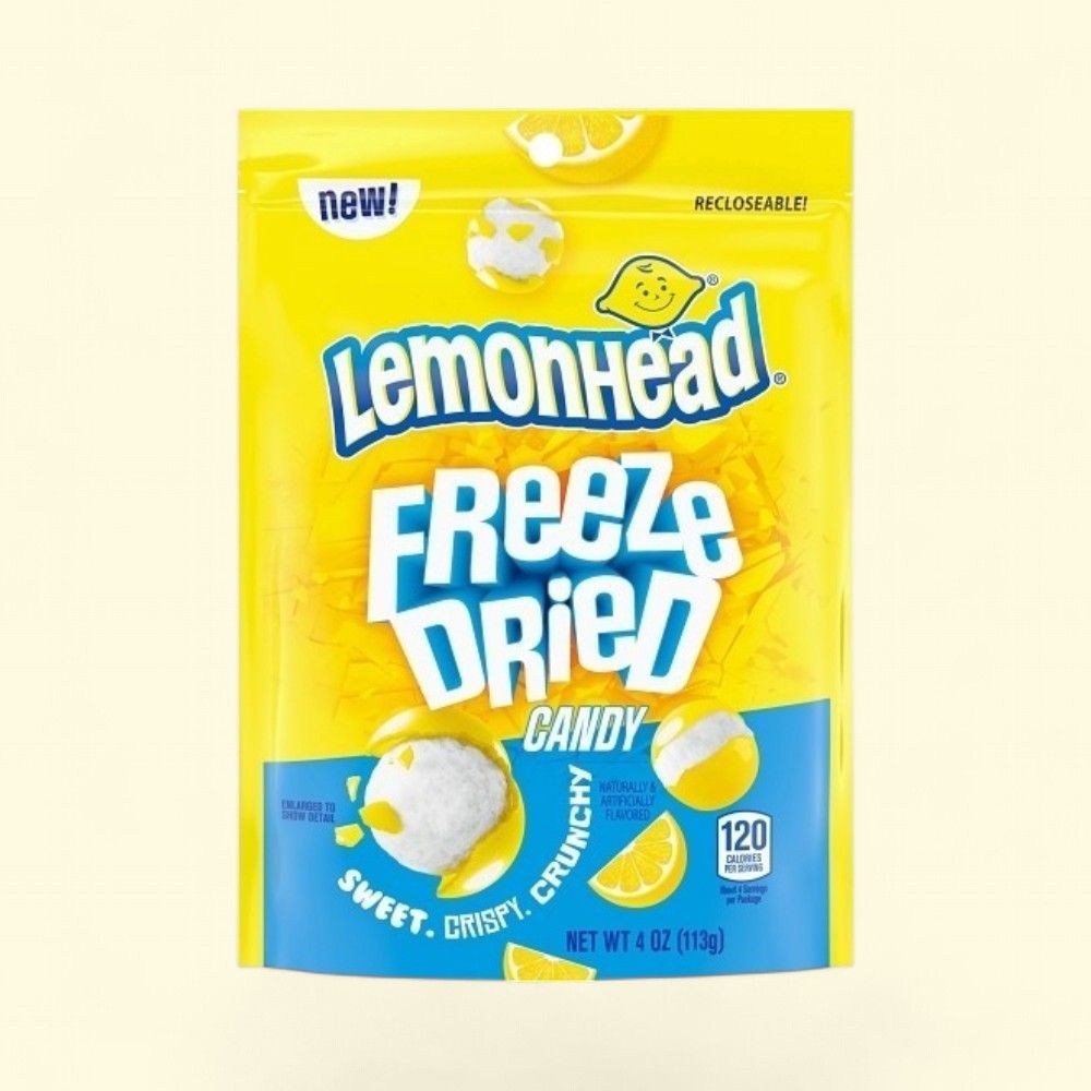 Lemonhead Freeze-Dried Candy - 4oz Bag — authentic US product shipped worldwide by Treatspree
