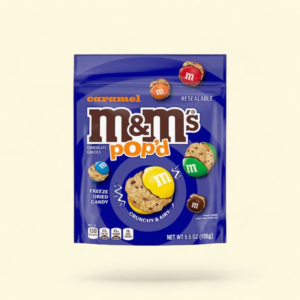 M&M's Caramel Pop'd Freeze Dried Candy - 5.5oz — authentic US product shipped worldwide by Treatspree