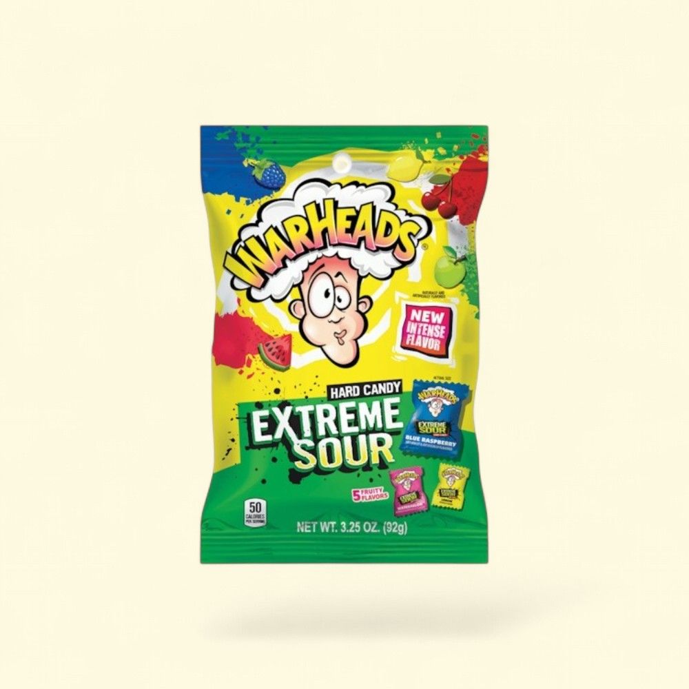 Warheads Extreme Sour Hard Candy Mix - 3.25oz Bag — authentic US product shipped worldwide by Treatspree