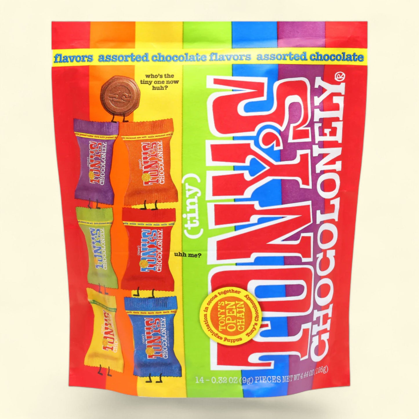 Tony's Chocolonely, Tiny Tony's Assorted Chocolate Candy Bag, 6 oz.