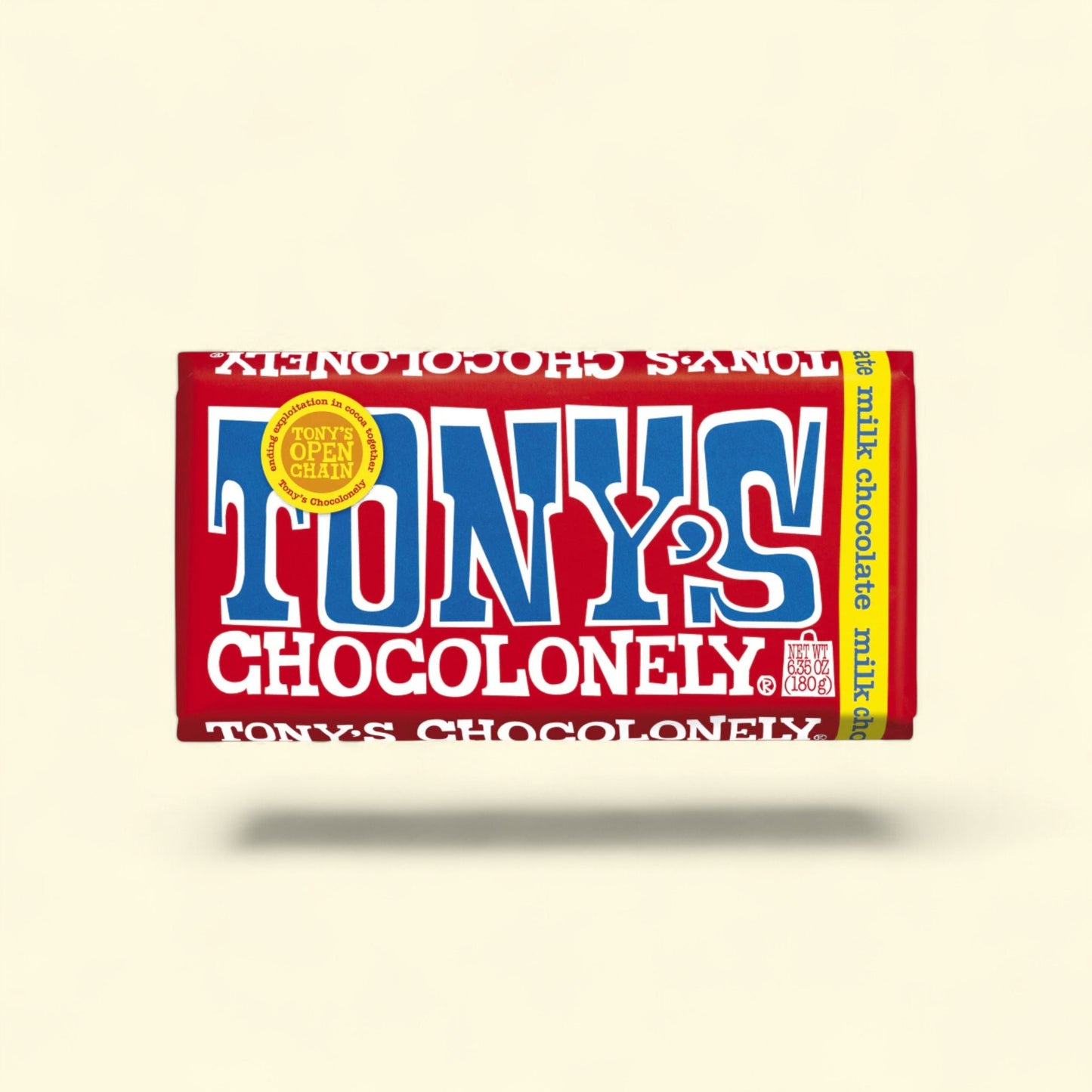 Tony's Chocolonely Milk Chocolate Bar, 6.35 oz — authentic US product shipped worldwide by Treatspree
